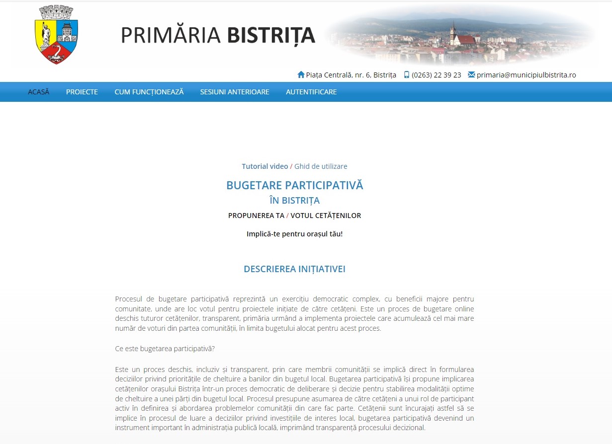 Bugetare participativă Bistrița 2023 – rezultate finale